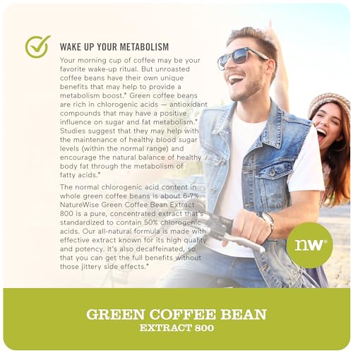 NatureWise Green Coffee Bean Extract - Pure Green Coffee Bean Capsules 800mg NatureWise uk supplements