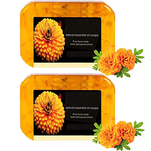 NHIKLATA 2PCS Turmeric Handmade Soap, Natural Organic Ginger Soap, Lymphatic NHIKLATA uk supplements
