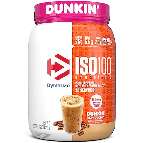 Dymatize ISO100 Hydrolyzed 100% Whey Isolate Protein Powder in Dunkin' Cappuccino Dymatize uk supplements