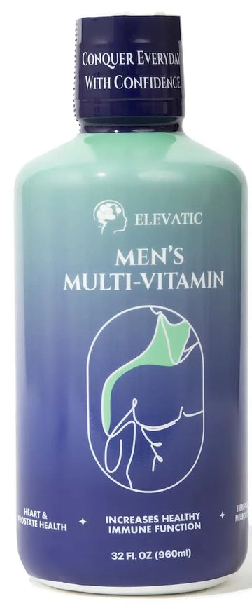 Elevatic Multivitamin for Men | 32 Fl.oz (960ml) | Superior Tasting | All Natural | Energy Booster Liquid Multivitamin Elevatic uk supplements