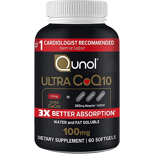 Qunol Ultra CoQ10 100mg Softgels- 3x Better Absorption Coenzyme Q10 Supplements Qunol uk supplements
