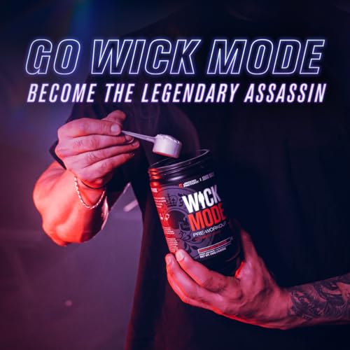 Jacked Factory X John Wick - Wick Mode Pre Workout Powder - Intense Energy, Battle-Rea Jacked Factory uk supplements
