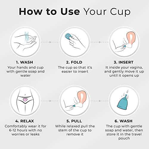 CareCup Menstrual Cups - Set of 2 Reusable Period Cups - Premium Design with Soft Carecup uk supplements