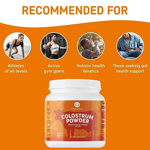 Pure Velvet Colostrum Powder for Gut Health, Bloating, Hair Growth, Immune Support Pure Velvet uk supplements