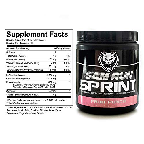 6AM Run Sprint - Pre Workout Powder for Instant Energy Boost for Cardio and Focus 6AM Run uk supplements