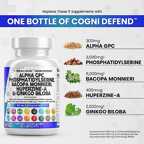 Alpha GPC Choline 300mg Phosphatidylserine 3000mg Bacopa Monnieri Clean Nutraceuticals uk supplements