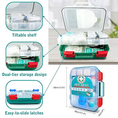 General Medi 420 Pieces Professional First Aid Kit - HardCase First Aid Box - Contains General Medi uk supplements