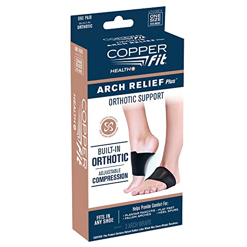 Copper Fit Health Unisex Arch Relief Plus with Built-In Orthotic (Pack of 12) Copper Fit uk supplements