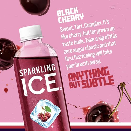 Sparkling Ice, Black Cherry Sparkling Water, Zero Sugar Flavored Water, with Vitamins Sparkling ICE uk supplements