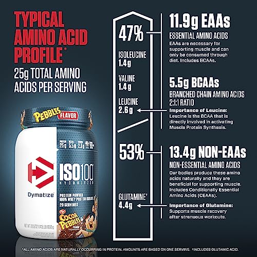 Dymatize ISO100 Hydrolyzed Protein Powder, 100% Whey Isolate Protein, 25g of Protein Dymatize uk supplements