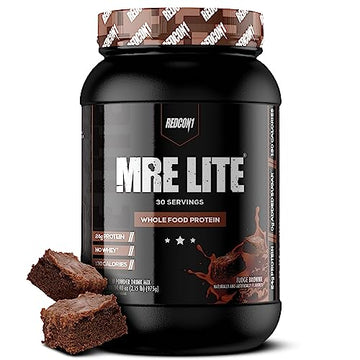 REDCON1 MRE Lite Whole Food Protein Powder, Fudge Brownie - Low Carb & Whey REDCON1 uk supplements