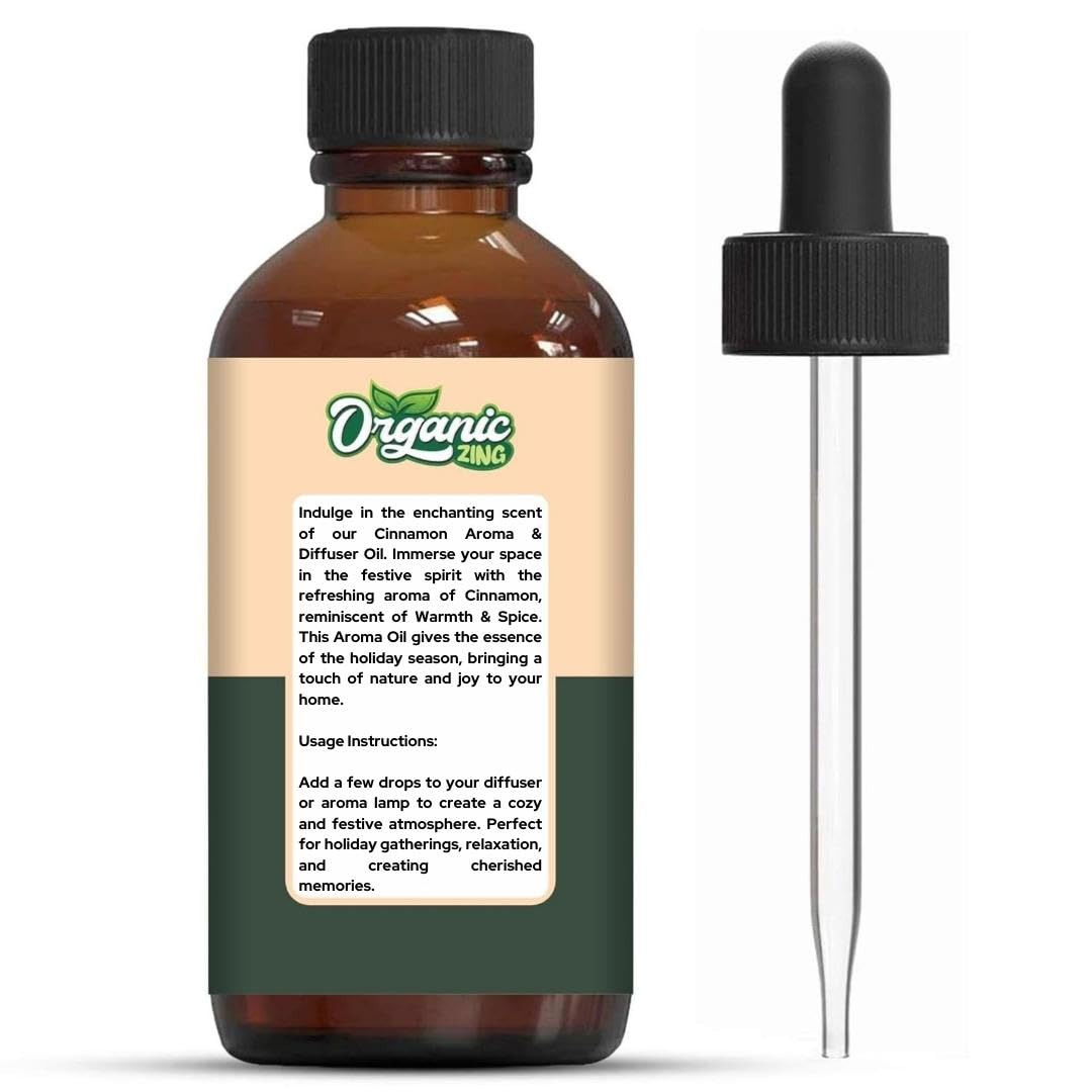 Organic Zing Cinnamon Aroma & Diffuser Oil for DIY Candle & Soap Making - Oil - 30 ml ORGANIC ZING uk supplements