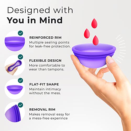 Ecoblossom Menstrual Original Disc - Set of 2 Reusable Period Discs Regular (Small & Large (Pack of 2)) EcoBlossom uk supplements