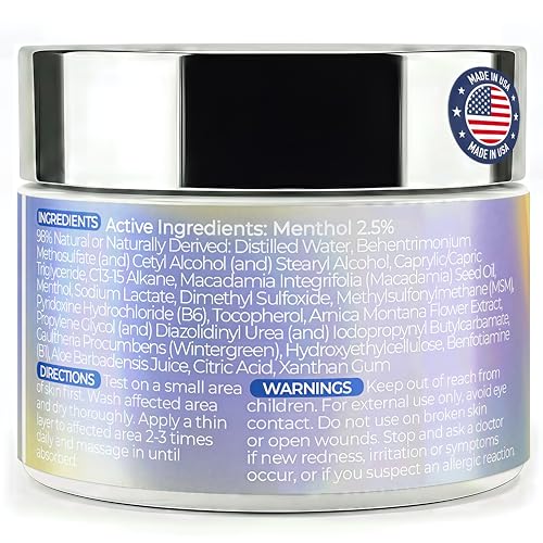 PURPLE CANYON Nerve Pain Relief Cream for Neuropathy – for Feet & Legs | MSM, Arnica, Alpha Lipoic Acid | Fast-Absorbing, Non-Greasy Formula | 2 oz PURPLE CANYON uk supplements
