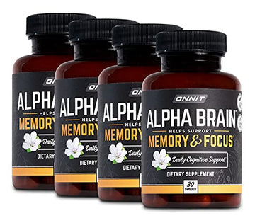 ONNIT Alpha Brain (120ct) - Over 1 Million Bottles Sold - Premium Nootropic Brain Sup ONNIT uk supplements