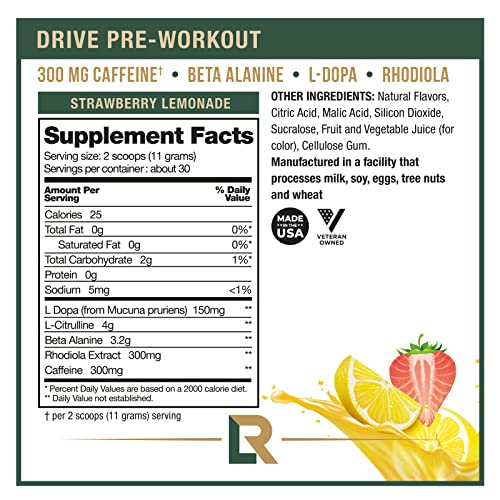 Live Relentless by Tim Kennedy, Drive Pre-Workout, Merica's Strawlemon, 30 Servings Live Relentless uk supplements