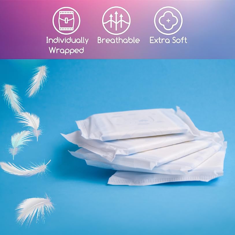 100 Bulk Pads with Wings Individually Wrapped for Women Homeless, Postpartum, Hospitals Trail maker uk supplements