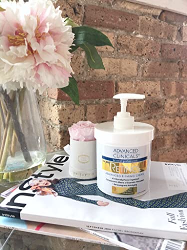Advanced Clinicals Retinol Cream. Value Set- Two spa size 16oz bottles with pump Advanced Clinicals uk supplements