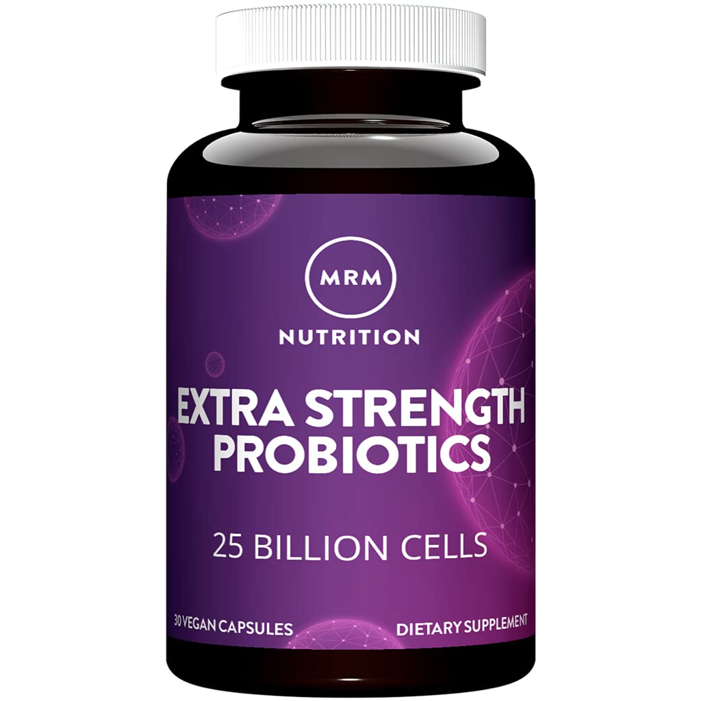 MRM Nutrition Extra Strength Probiotics - Supports Intestinal, GI, & Immune Health for Women & Men, Prebiotic, Probiotic, & Postbiotic Supplement, 25 Billion Cells & 16 Strains, Vegan - 30 Servings MRM uk supplements