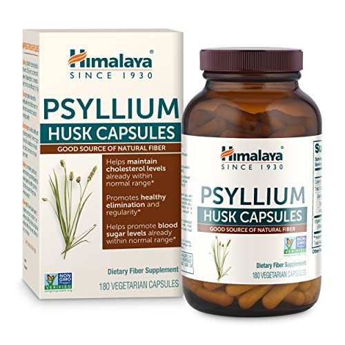 Himalaya Psyllium Husk Capsules, Natural Daily Fiber Supplement, Regularity, Constipation Himalaya uk supplements