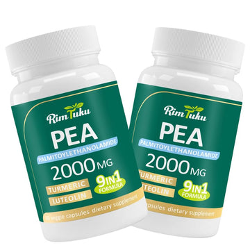 Liposomal Palmitoylethanolamide 2000MG + Luteolin 200MG + Turmeric 200MG & Fisetin 100MG, Micronized Pea 99% Highly Purified Enhanced Absorption Pea Supplement, 120 Capsules RimTuku uk supplements