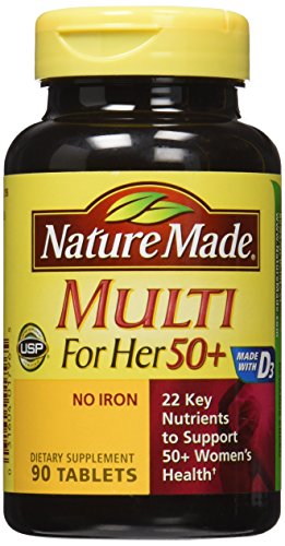 Nature Made Multi For Her 50+ Vitamin & Mineral Tabs, 90 ct (Pack of 2) Packaging May Nature Made uk supplements