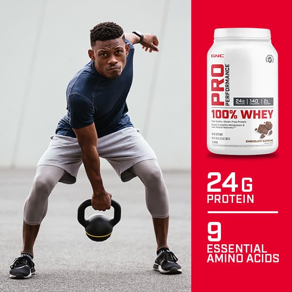 GNC Pro Performance 100% Whey Protein Powder - Chocolate Supreme, 25 Servings GNC uk supplements