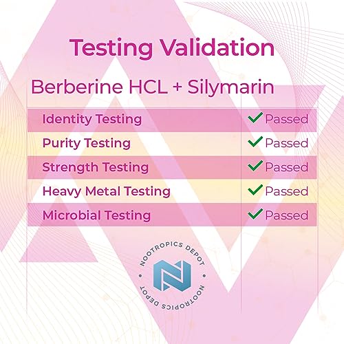 Nootropics Depot Berberine HCL + Silymarin Capsules | 500mg + 90mg | 180 Count Nootropics Depot uk supplements