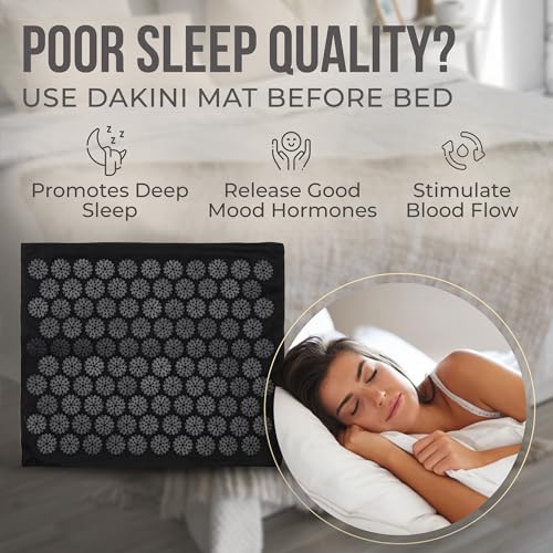Acupressure Mat and Pillow Set with Extra Mini Accupressure Massage Mat - Organic Cotton Dakini uk supplements