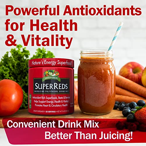 Garden Greens Super Reds Energizing Polyphenol Superfoods, Antioxidants, Powder Drink Garden Greens uk supplements