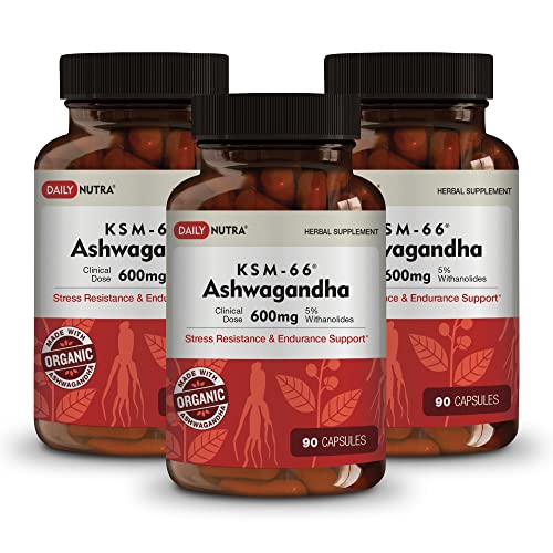 DailyNutra KSM-66 Ashwagandha 600mg Organic Root Extract - High Potency Supplement DailyNutra uk supplements