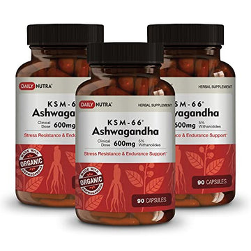DailyNutra KSM-66 Ashwagandha 600mg Organic Root Extract - High Potency Supplement DailyNutra uk supplements
