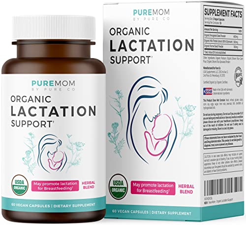 USDA Organic Lactation Supplement - Increase Milk Supply with Herbal Breastfeeding PURE CO uk supplements