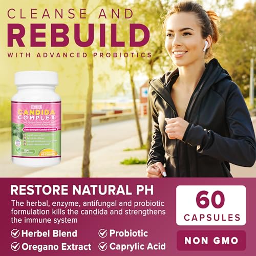 Cyrixs Health Candida Complex | Boost Your Immune System | All Natural Gut Cleanse with Herbs, Antifungals Cyrixs Health uk supplements