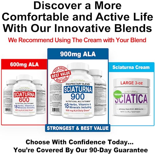 Sciatica Supplement with 600 mg Alpha Lipoic Acid - Sciatic Nerve Support Nuturna uk supplements