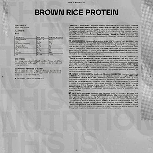 Bulk Brown Rice Protein Powder, Vegan Protein Shake, Unflavoured, 2.5 kg Bulk uk supplements