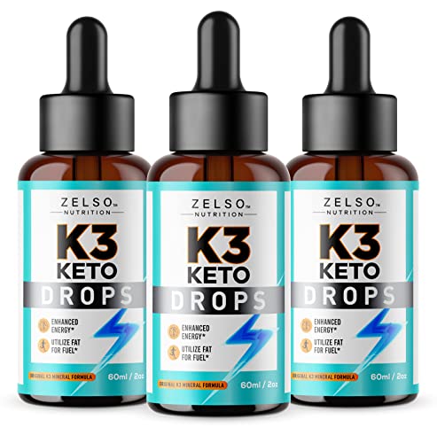 (3 Pack) K3 Keto Drops for Weight Loss - Fat Burner & Metabolism Booster | Advanced Keto ZELSO uk supplements