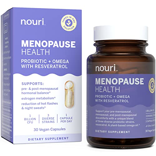 Nouri Menopause Health Probiotic, Menopause Relief for Women - Resveratrol Capsules Nouri uk supplements
