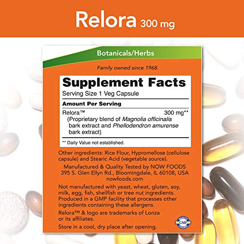 NOW Supplements, Relora 300 mg (a Blend of Plant Extracts from Magnolia officinalis NOW uk supplements