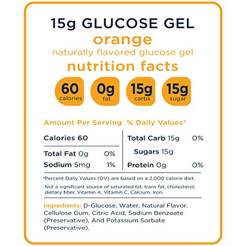 Transcend Glucose Gel Packs - Orange, 60 Pack (1.1oz Each) - FSA/HSA Transcend uk supplements