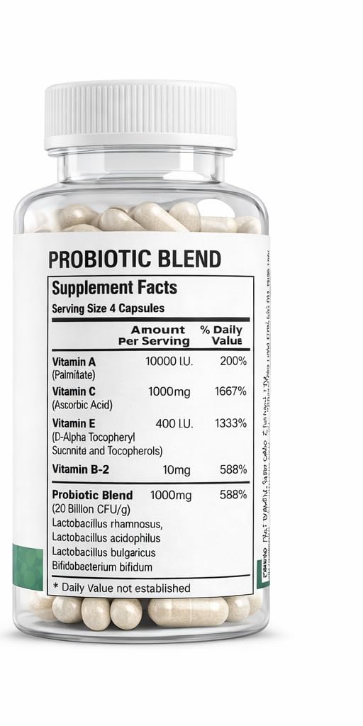 Acne Pills Probiotic Acne Supplements for Teens & Adults - Hormonal Acne Vitamins, Gut Health for Clear Skin, Non-GMO (60 Capsules) Gut Skin Axis Clear-Biotic uk supplements