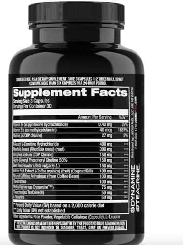 Jocko Fuel Brain Power - Nootropic Dietary Supplements for Memory & Focus wiht L Theanine, L Carnitine- Energy & Focus Supplement (90 Capsules) Jocko Fuel uk supplements