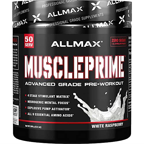 ALLMAX MUSCLEPRIME, White Raspberry - 266 g - Advanced Grade Pre-Workout ALLMAX Nutrition uk supplements