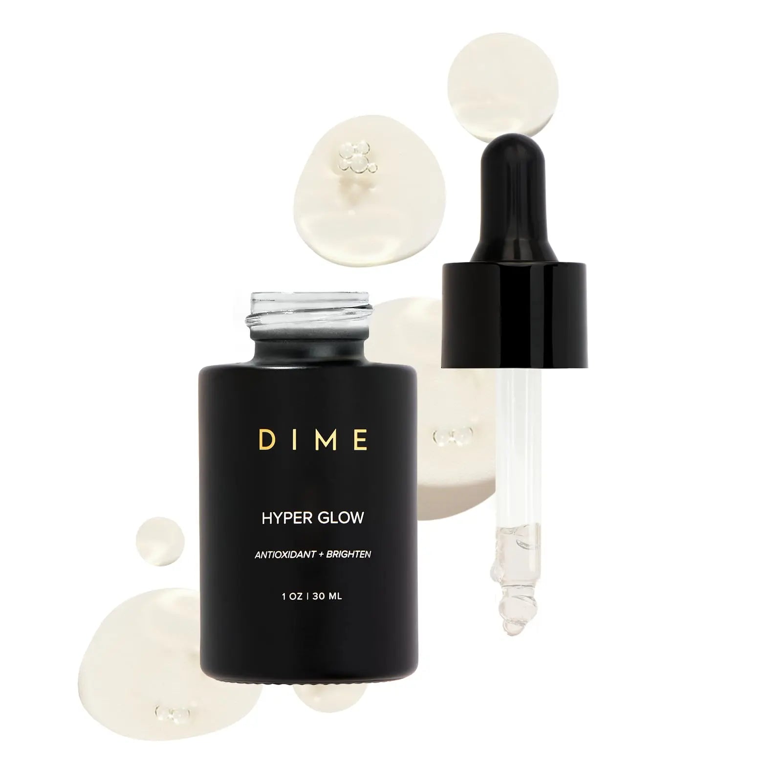 DIME Beauty Hyper Glow Treatment Vitamin C Serum Dark Spot Remover for Face Brightening Hydrating Antioxidant Vitamin C Serum for Face with Ferulic Acid Resveratrol Hyaluronic Acid Aloe 1 oz / 30 ml DIME uk supplements
