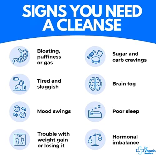 Professional Detox Cleanse for Weight Loss and Belly Fat, 15 Day Colon Cleanse, Body Detox DR VITAMIN SOLUTIONS uk supplements