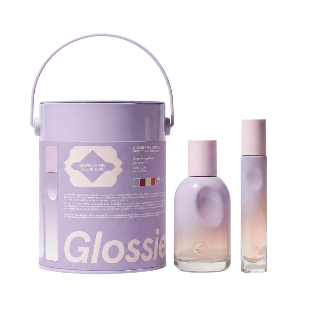 Glossier You Fleur Duo Perfume Gift Set: Fresh Floral Eau de Parfum with Ylang-Ylang, Apricot Skin & Ambrox Notes Glossier uk supplements