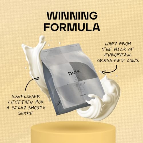 Bulk Pure Whey Protein Powder Shake, Vanilla, 500 g, Packaging May Vary Bulk uk supplements