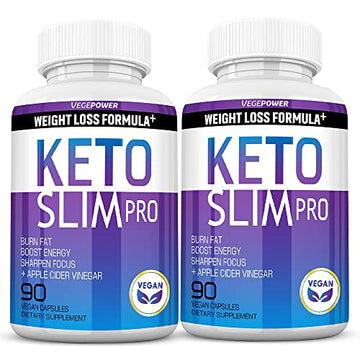 VEGEPOWER Keto Fast Diet Pills- Ketone Slim Pro 180 Capsules-Apple Cider Vinegar VEGEPOWER uk supplements