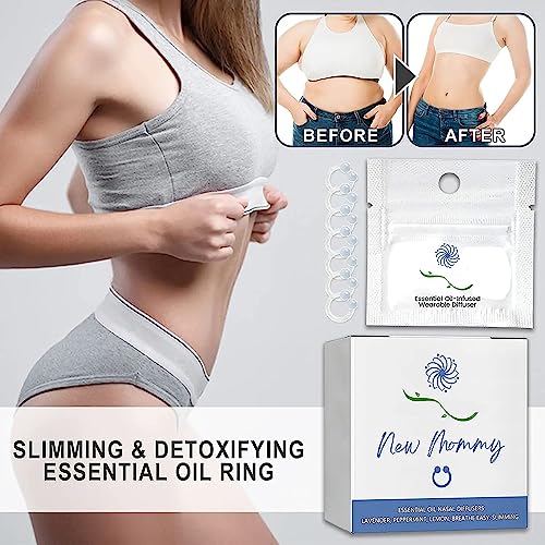 14Pcs Superslim S_limming & Detoxifying Essential Oil Ring, Firming Essential Oil Ring Heath Secret uk supplements
