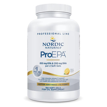 Nordic Naturals ProEPA, Lemon - 180 Soft Gels - 1210 mg Omega-3 - High-Intensity EPA Formula for Healthy Mood, Heart Health & Cellular Function - Non-GMO - 90 Servings Nordic Naturals uk supplements